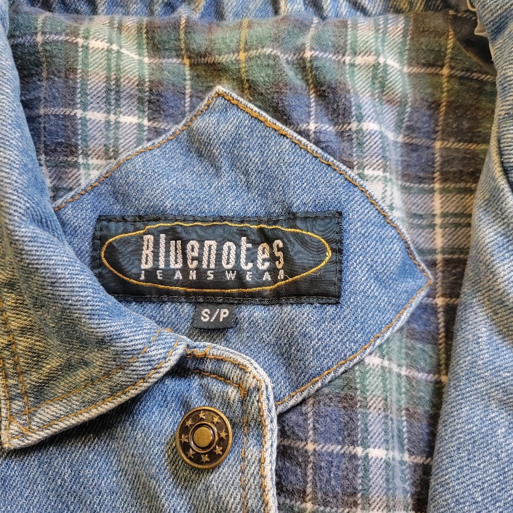 Vintage 90's Bluenotes Flannel Lined Vest - Picture 11 of 12